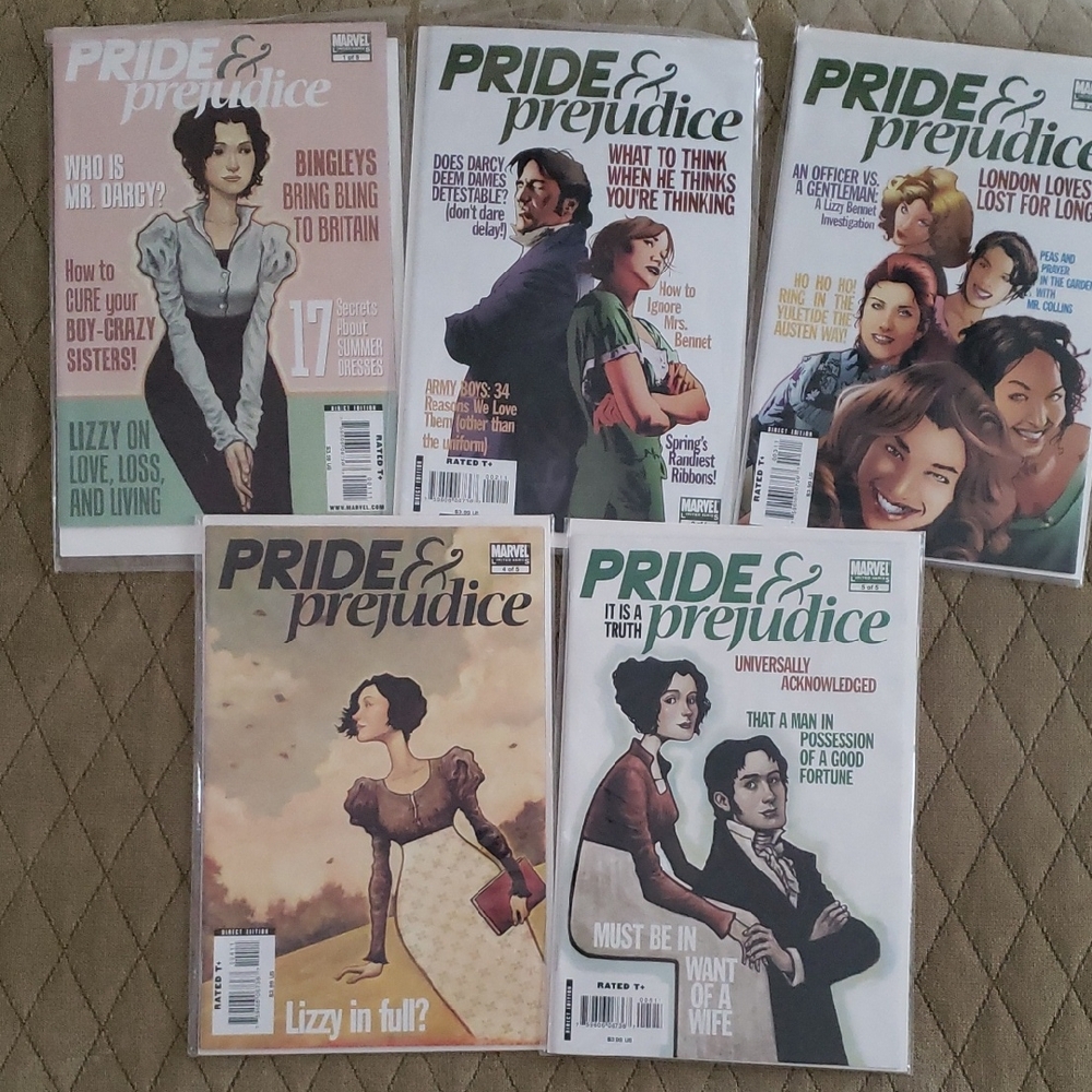 Marvel Limited Series Pride & Prejudice Graphic Novel 1-5